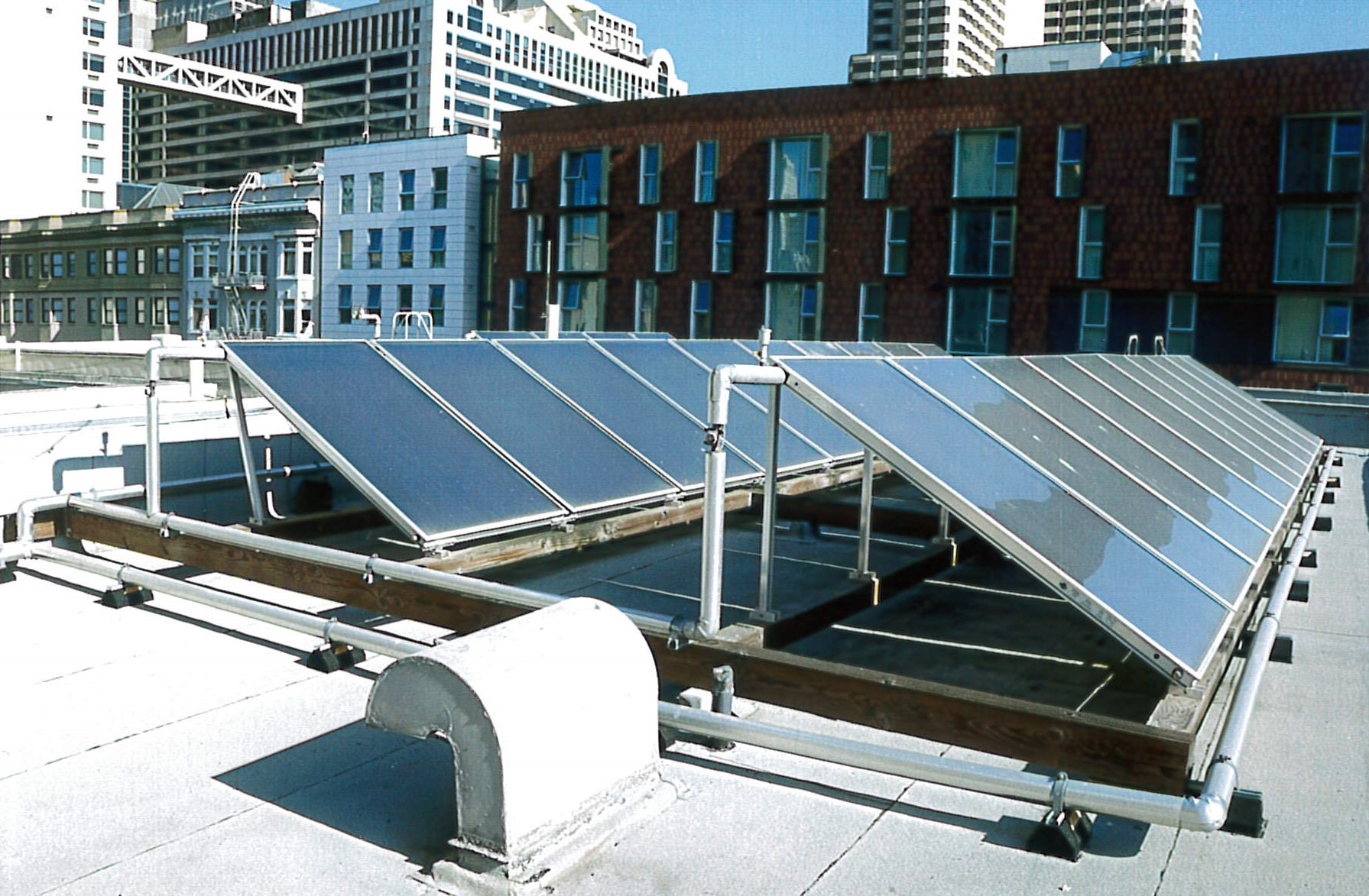 Solar panels on roof